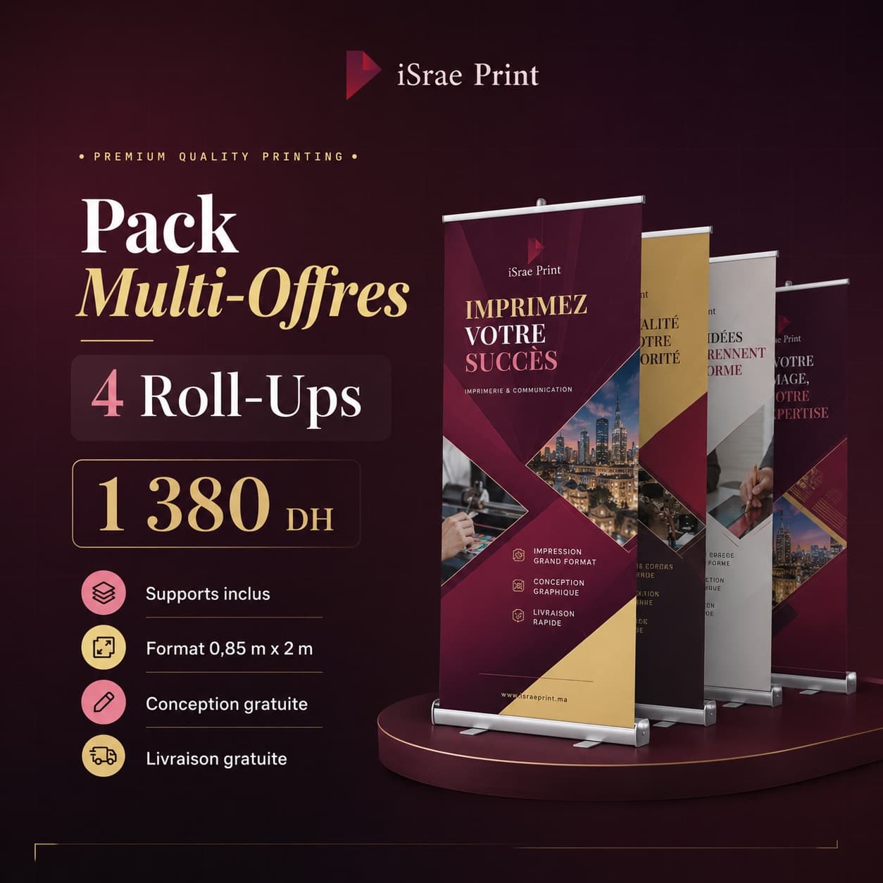 Pack Multi-Offres — 4 Roll-Ups