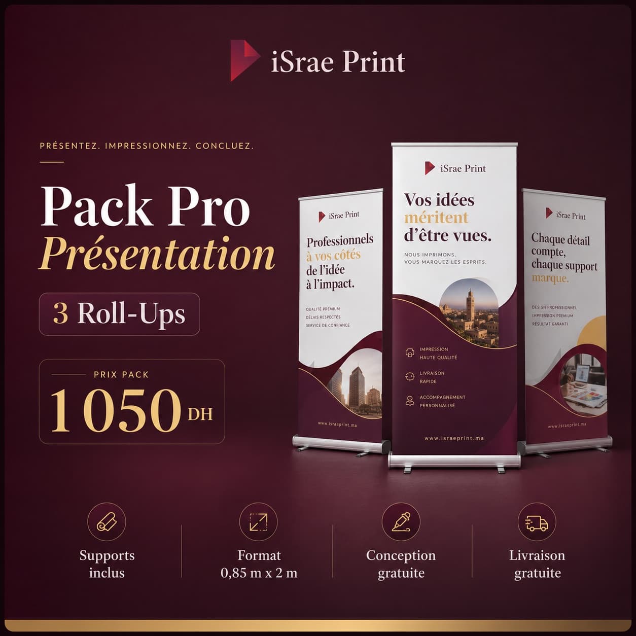 Pack Pro — 3 Roll-Ups